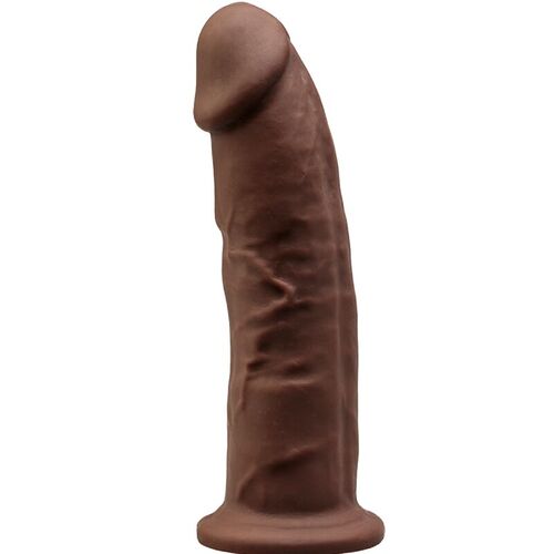 SILEXD - MODELO 2 PENE REALISTICO SILICONA PREMIUM SILEXPAN MARRON 23 CM