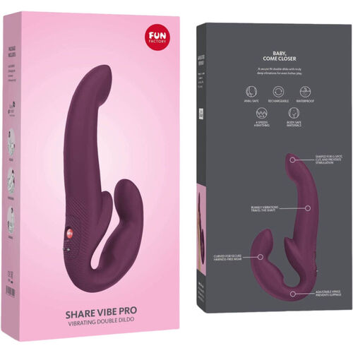 FUN FACTORY - SHARE VIBE PRO VIBRADOR DOBLE GRANATE