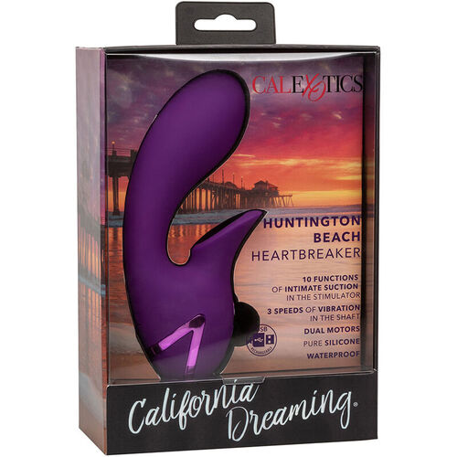 CALEXOTICS - HUNTINGTON BEACH HEARTBREAKER ESTIMULADOR & SUCCIONADOR MORADO BY CALIFORNIA DREAMING