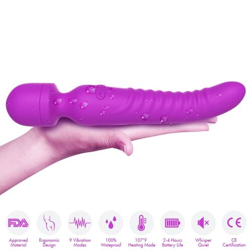 ARMONY - MISSION MASAJEADOR & VIBRADOR EFECTO CALOR VIOLETA