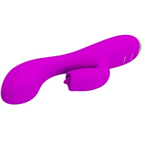 PRETTY LOVE - GLORIA VIBRADOR CONEJO RECARGABLE-IMPERMEABLE MORADO