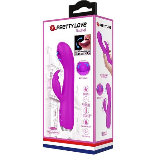 PRETTY LOVE - RACHEL VIBRADOR RECARGABLE CON SUCCIONADOR MORADO