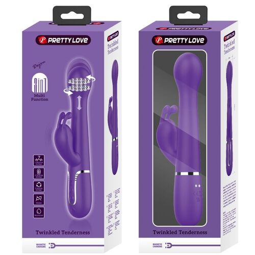 PRETTY LOVE - DEJON VIBRADOR RABBIT 3 EN 1 MULTIFUNCIN MORADO