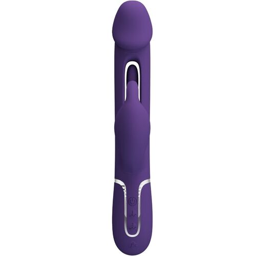 PRETTY LOVE - KAMPAS VIBRADOR RABBIT 3 EN 1 MULTIFUNCIN CON LENGUA VIOLETA