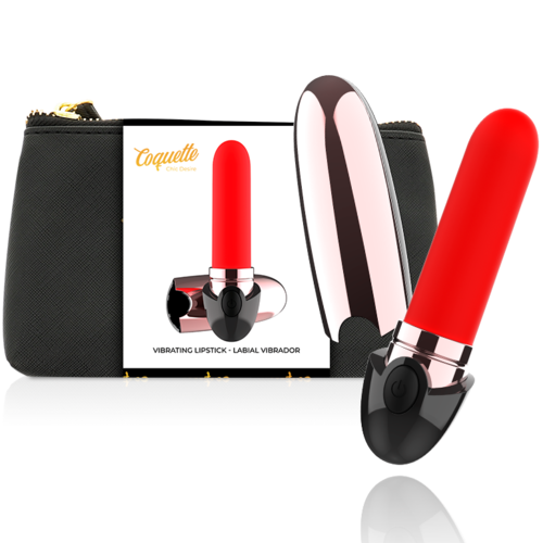 COQUETTE CHIC DESIRE PINTALABIOS VIBRADOR RECARGABLE LUXE NEGRO / GOLD